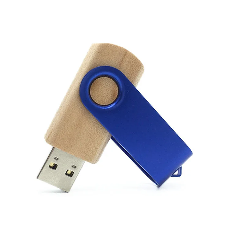 USB 2 0 металлическая вращающаяся флеш память 4 ГБ 8 16 32 64 креативная Деревянная