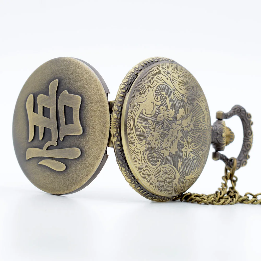 Черный/Бронзовый Ретро WU of SON GOKU Dragon Ball кварцевые карманные часы аналоговый кулон ожерелье Мужские Женские часы цепочка на подарок