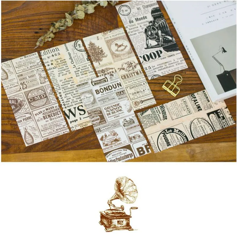 

5 Pcs/lot Retro Newspaper Envelope Gift Card Office Stationery Supplier