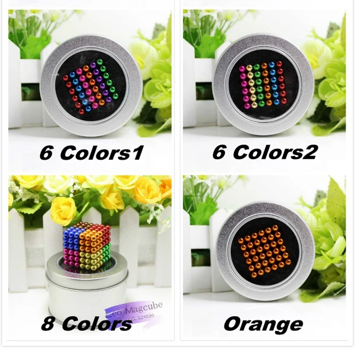 New 5mm Magnetic Cube Magic Cube Blocks Beads Spheres Neo Cube Balls Puzzle with Metal Box Christmas Gift for Child