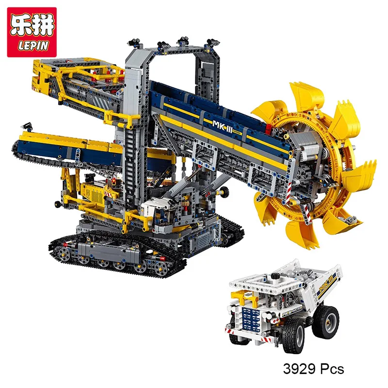 

legoing LEPIN 20015 Technic Series Bucket Wheel Excavator Model Assembling Building Blocks Brick Compatible with 42055