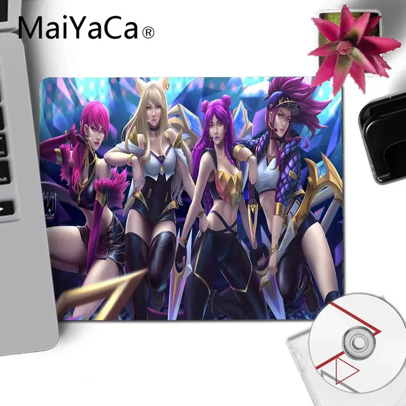 MaiYaCa League of Legends girl band K DA Akali Ahri удобный небольшой коврик для мыши игровой
