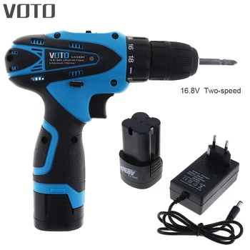 

VOTO 16.8V Cordless Electric Screwdriver Power Tools with Lithium Battery and Two-speed Adjustment for Punching Wood Drilling