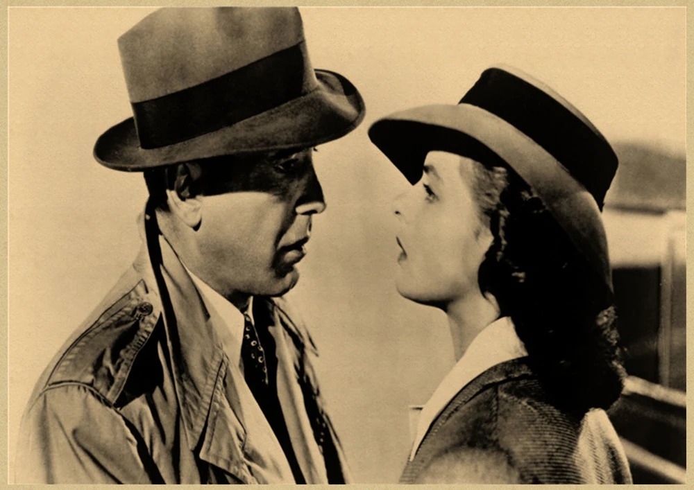 Голливуд фильм Casablanca крафт-бумага плакат старый классический Любовь бар театр кафе декоративная живопись - Цвет: Темно-серый