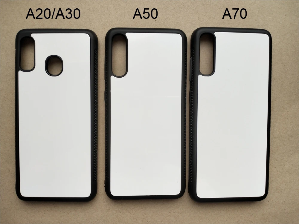 

For Samsung A10 A20 A30 A40 A50 A70 M20 Rubber TPU phone case Sublimation print case + blank metal aluminium plate 5 pieces/ lot