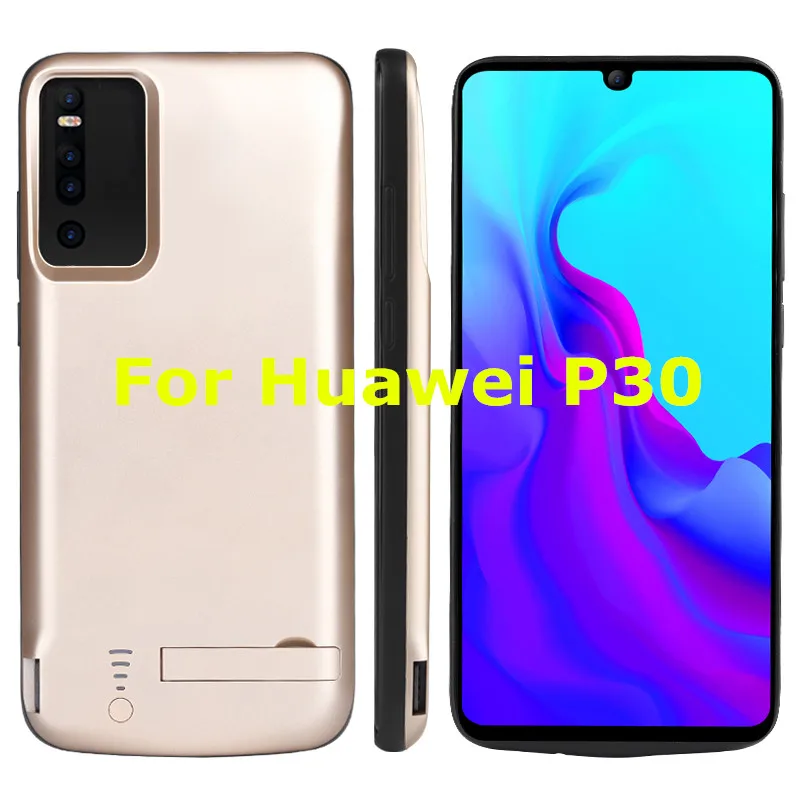 Расширенный телефонный контейнер для аккумуляторных батарей для huawei P30 Pro, задний зажим, зарядное устройство, чехол для huawei P30, портативный блок питания - Цвет: Gold For Huawei P30