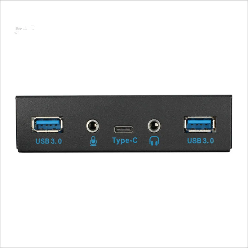 USB 3.1 نوع C قرص مرن لوحة و 2 ميناء USB 3.0 Hub و منفذ الصوت الهيكل الجبهة لوحة مع 20Pin كابل