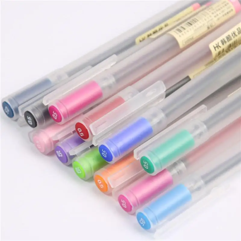 12 шт./лот гелевая ручка 0,5 мм цветная чернильная ручка Производитель ручка школьные офисные принадлежности Muji Стиль 12 цветов - Цвет: 12 Colors