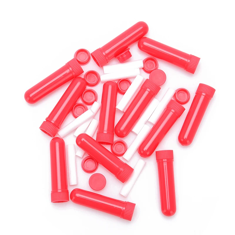 12 шт./компл. трубки ингаляторов палочки с фитилями для эфирного масла нос носовой контейнер цветной пластик пустой носовой Ароматерапия - Цвет: as pic