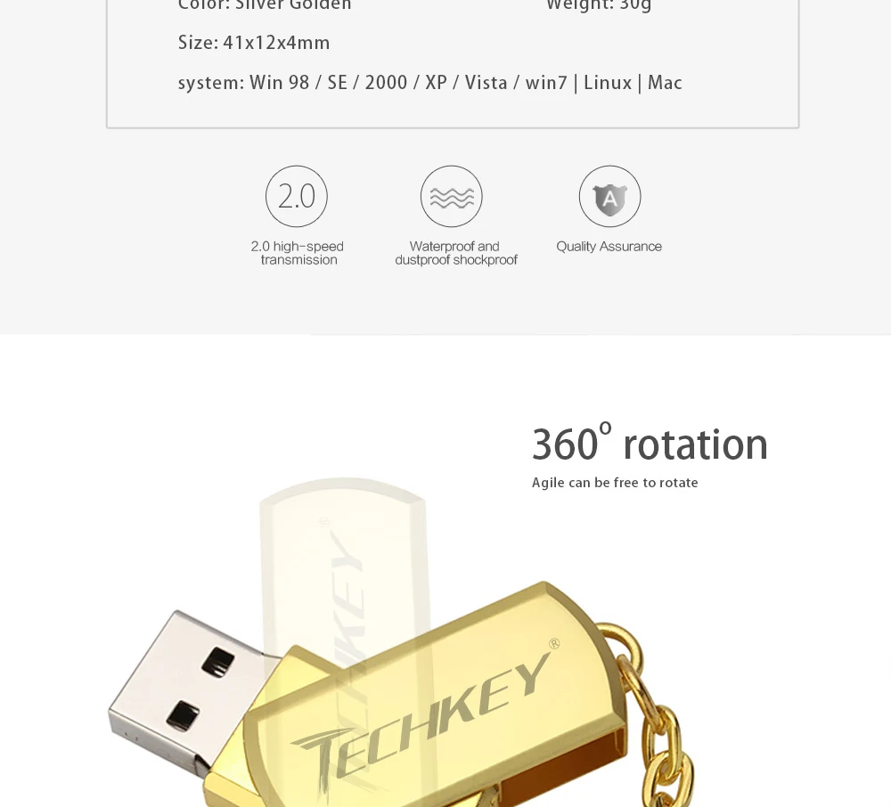 Usb флеш-накопитель Золотой Серебряный 4G 8GB 32GB флеш-накопитель металлический маленький мини-диск u-накопитель прямоугольный Usb 2,0 Usb флеш-накопитель