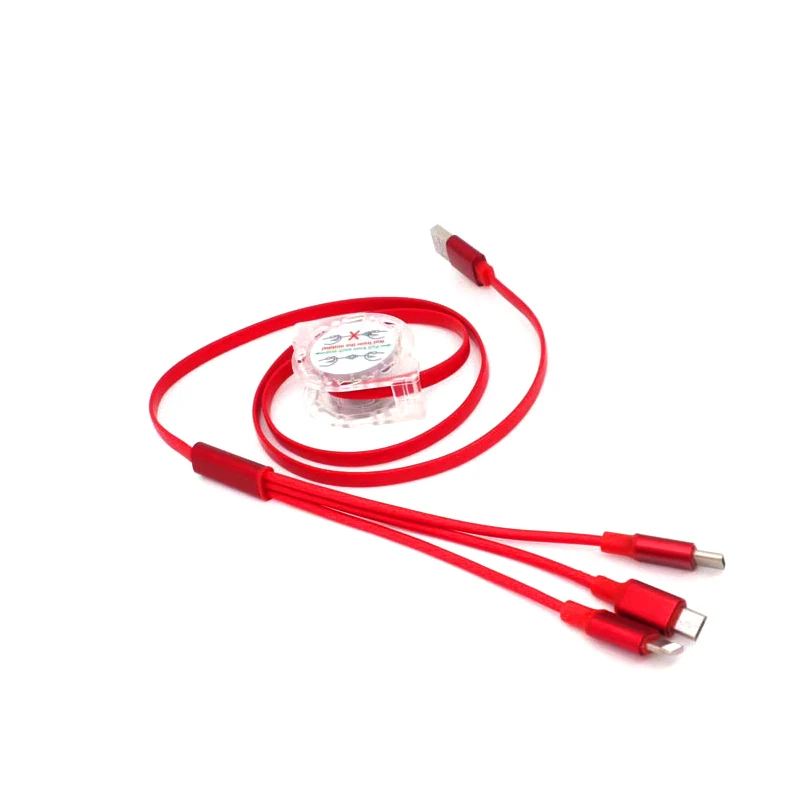 3 in 1 Retractable Data Cable 1m 2.1A Charge Cord Micro-USB Type-C Line for iPhone Xiaomi Samsung Huawei Oneplus All Smartphones 3 in 1 Retractable Data Cable 1m 2.1A Charge Cord Micro-USB Type-C Line for iPhone Xiaomi Samsung Huawei Oneplus All Smartphones