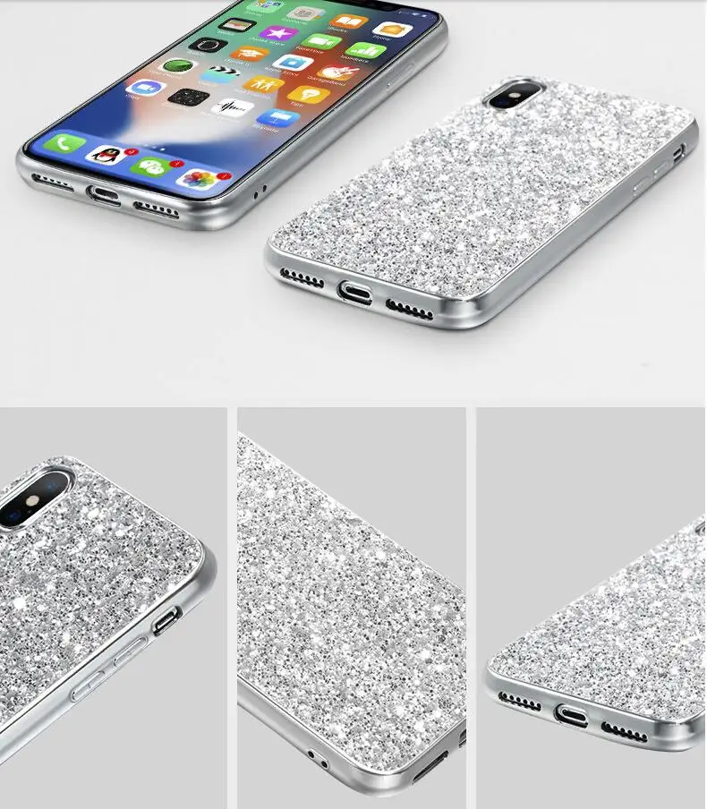 Bling Glitter Sequin plating Case For Xiaomi Redmi Note 5 Pro Global Version Cover Case For Redmi 7 Note 6 k20 mix 3 mi 9 capa xiaomi leather case custom