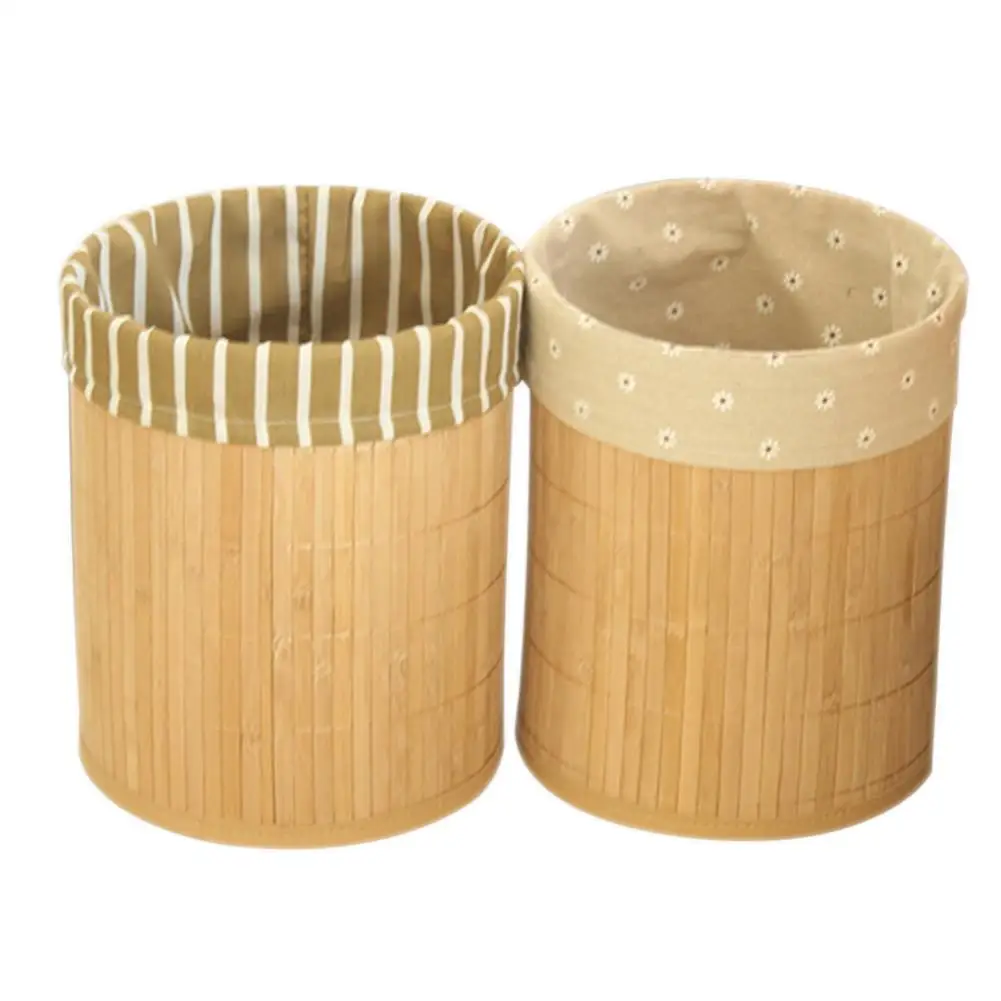 Бамбуковый складной мусорный бак бамбуковые корзины для белья Материал для подкладки одежды игрушки для хранения мелочей чехол инновационный велосипедный мусорный контейнер