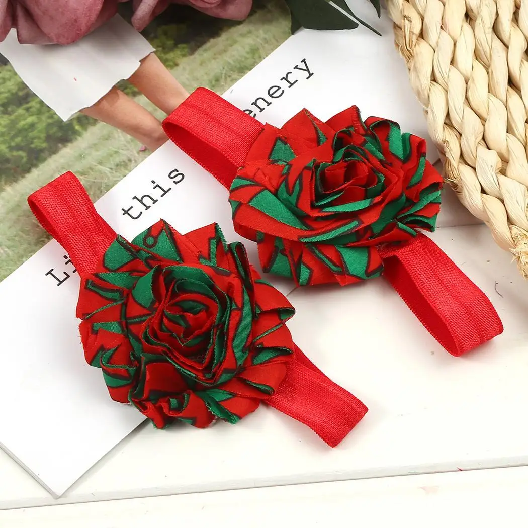 

Baby Girls Headbands Infant Toddler Christening Headbands Headdress Pair of Hair Band Floral Christmas Style