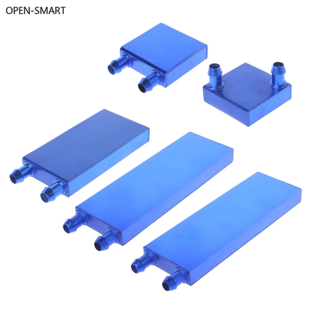 

OPEN-SMART Aluminum Alloy Water Cooling Block 40 80 120 160mm For PC Lap CPU Liquid Cooler Silver System Heat Sink