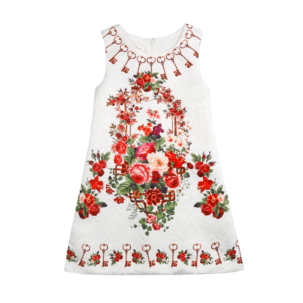 

European and Children Adicolo Children Girls Summer Floral Dress Explosion