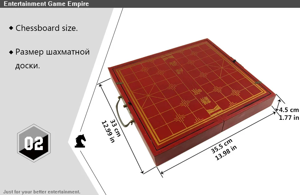 2 Yernea High-grade Wooden Chinese Chess Game Set Folding Chessboard Chinese Traditions Chess Resin Chess Pieces New Board Game (2)
