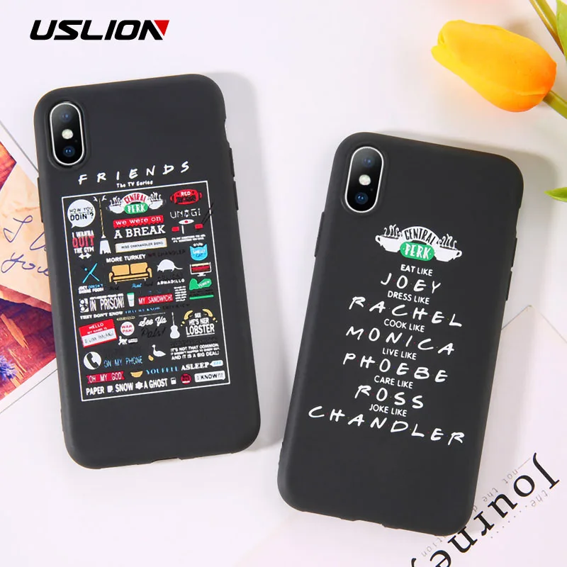 USLION мультфильм Пары чехол для телефона iPhone X XS XR Xs Max 5 5s SE 6 6s 7 8 Plus мягкая задняя