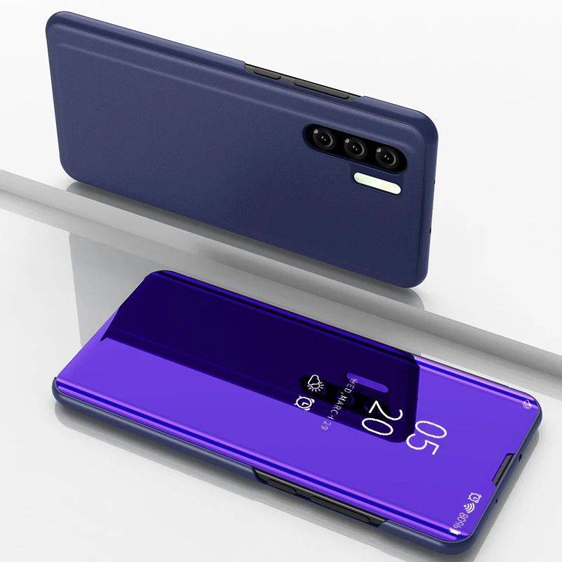 

For Huawei P30 Pro Case Luxury Smart Mirror View Leather Flip Shell Stand Case For Huawei P30 Pro Cover Phone Shell Coque P30Pro