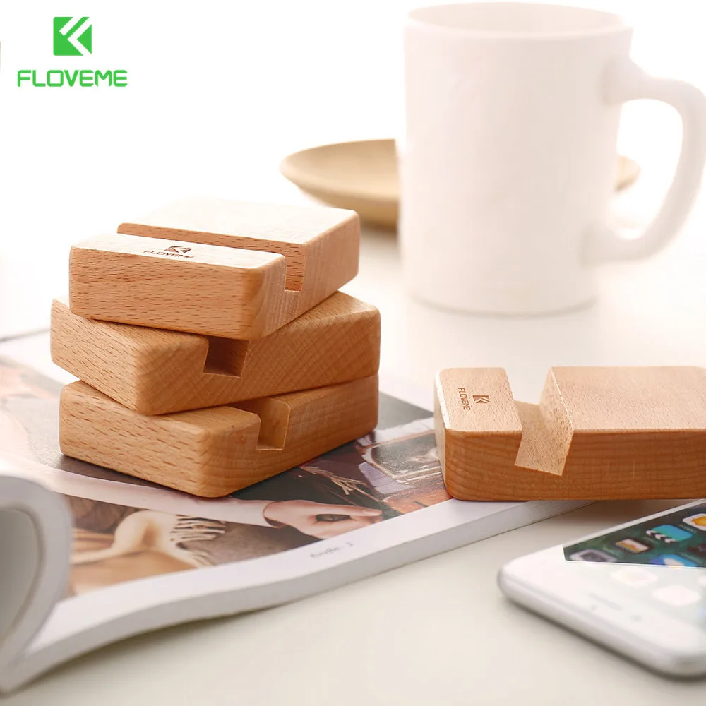FLOVEME Telefon Halter Stehen Buche Holz Für iPhone 11 Pro Max X XR 7 8 Plus Holz Handy Stehen schr