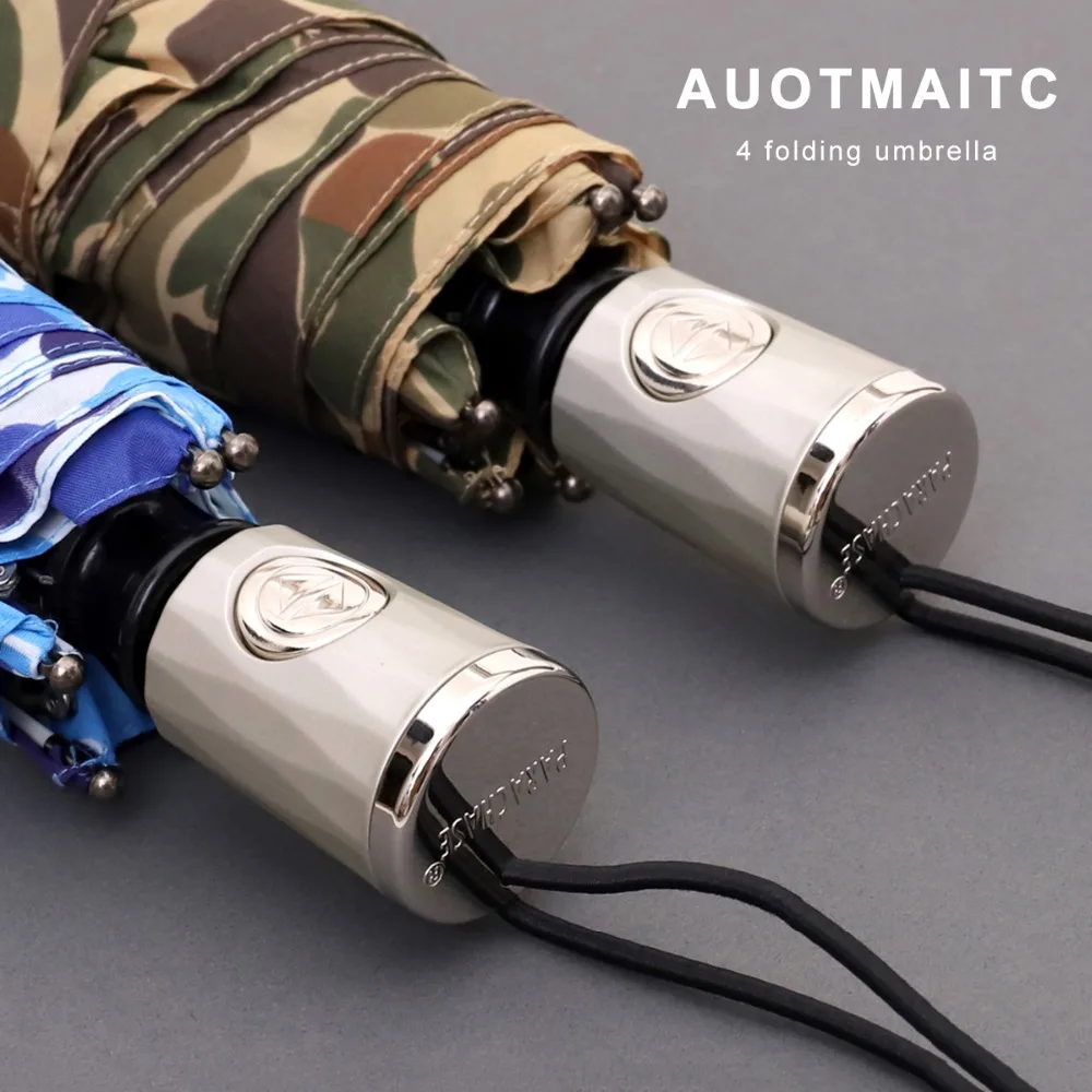 

Hot Sale Automatic Umbrella Men Storage Bag 4 Folding Mini Umbrellas Rain Women 6K Windproof Paraguas Light Pocket Camo Umbrella