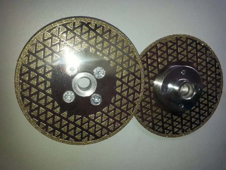 125mm 5'' diamond cutting and grinding discs for marble granite with flange double sides coated with diamond 