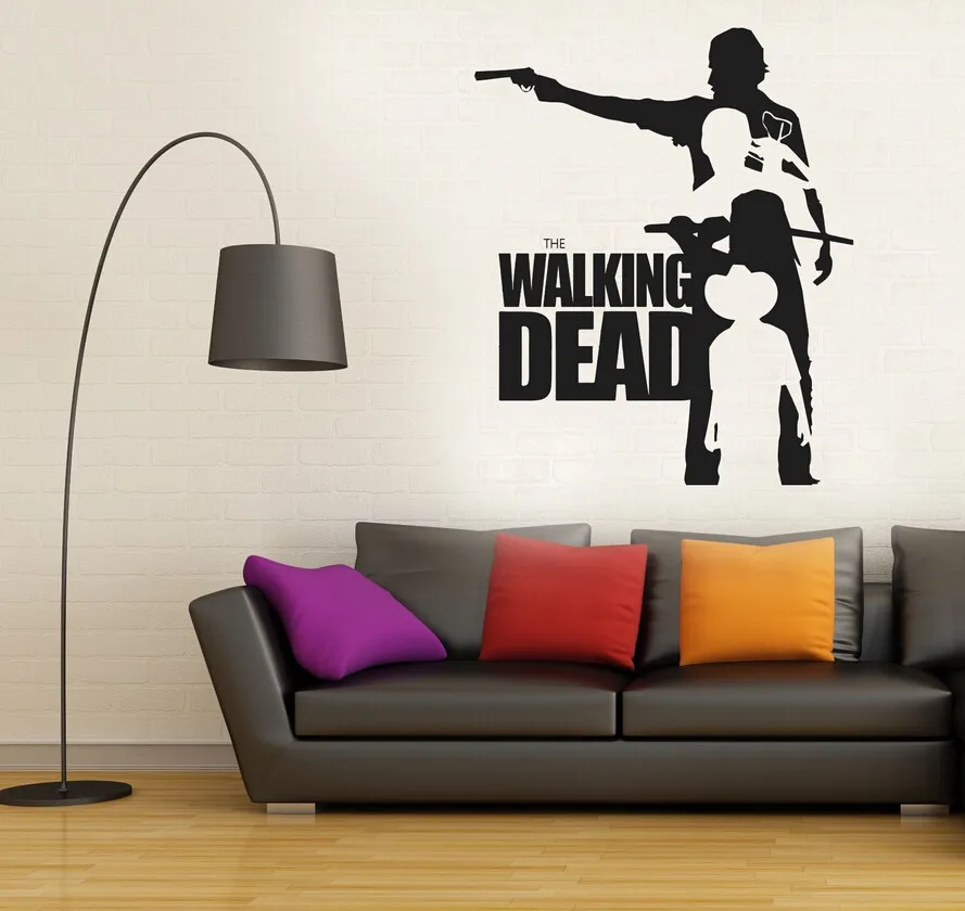 Sticker Mural Walking Dead Wall Stickers Walking Dead Rick Walking