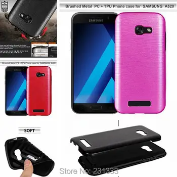 

Brush Soft TPU Metal PC Hard Case For Samsung Galaxy A5 A3 2017 J1 Mini Prime J2 J7 J5 ON5 ON7 2016 Armor Shockproof Cover 10pcs