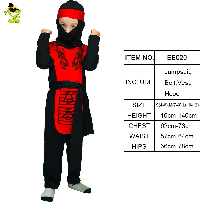 Ninja Suit Size Chart