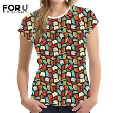 FORUDESIGNS/забавные повседневные женские футболки с коротким рукавом и рисунком учителя; удобные женские футболки; дышащие топы; футболки