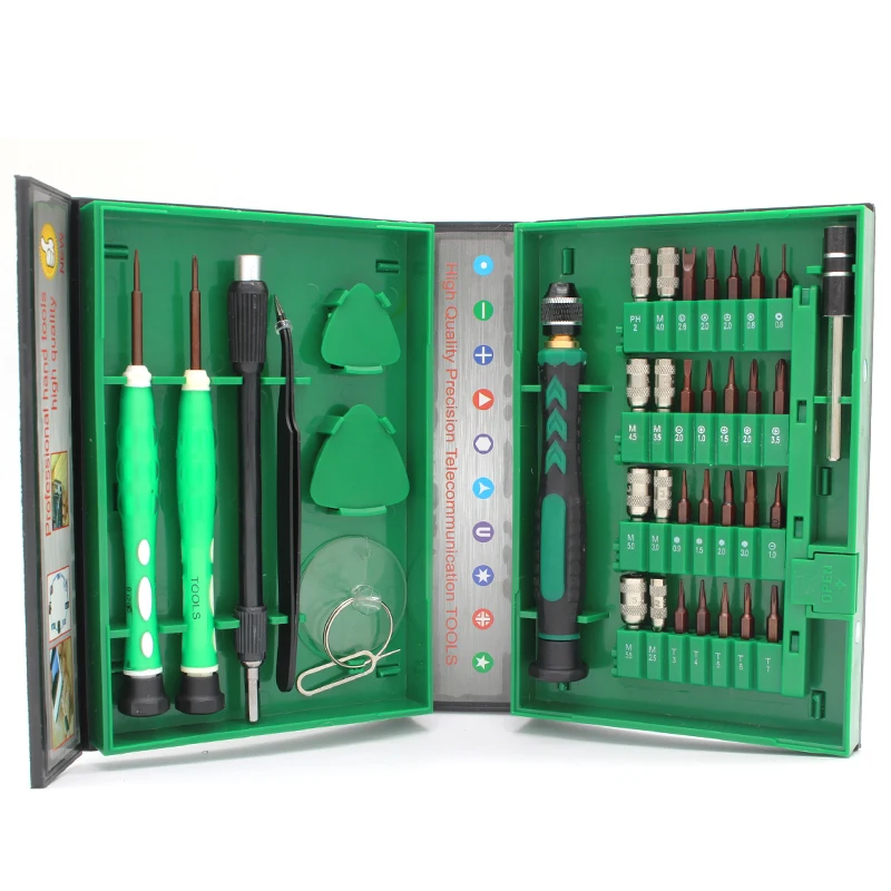

38 in 1 Screwdriver Set Precision Repair Tools Kit S2 Alloy Steel Material Tool for Cell Phone iPhone for Notebook