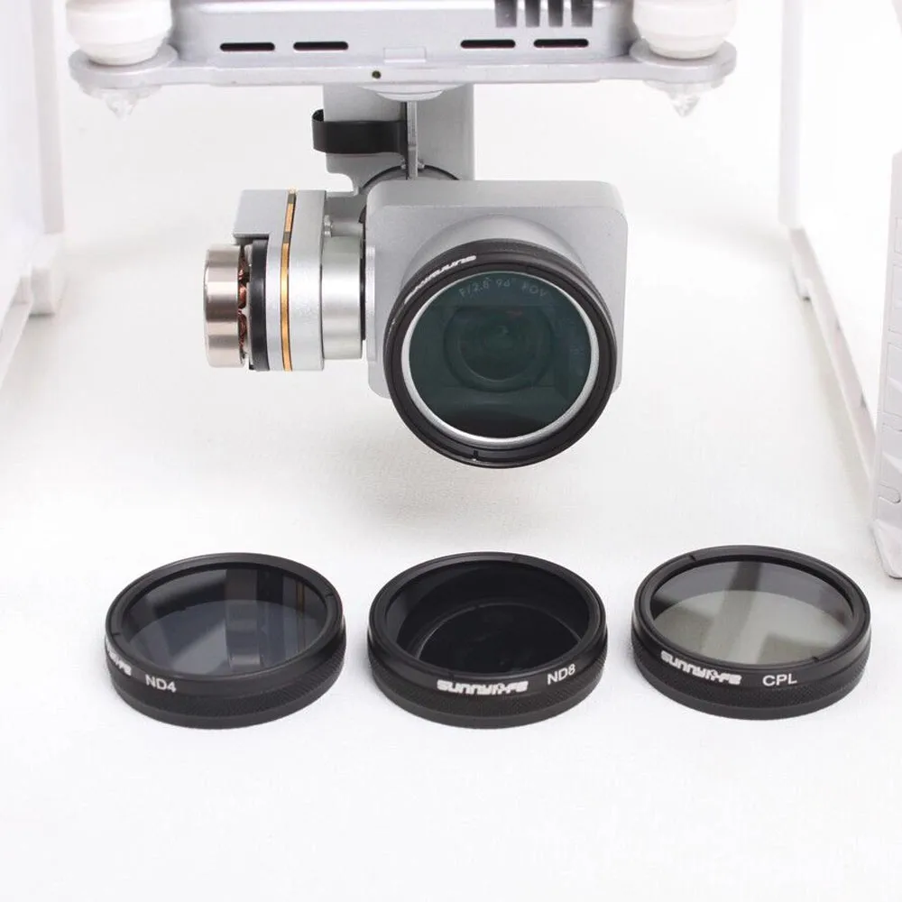 For DJI Phantom 3 / 4 Accessories ND4 / ND8 / MCUV / CPL Lens Filter For Phantom 4 Phantom 3 ProfessionalAdvancedStandard