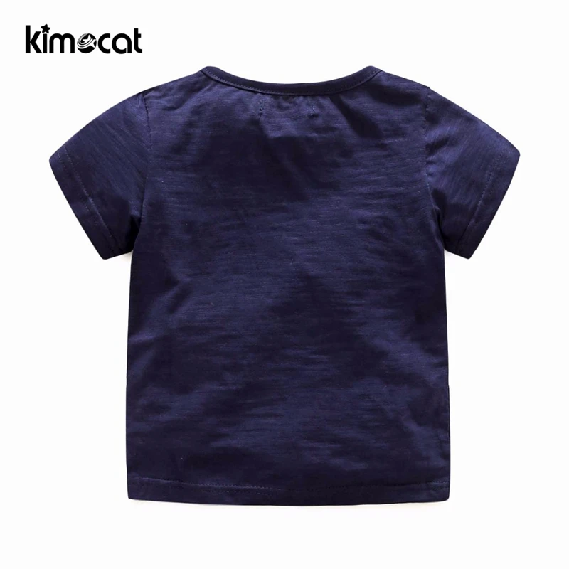 Kimocat летний комплект для мальчиков из 2 предметов футболка + комбинезоны с