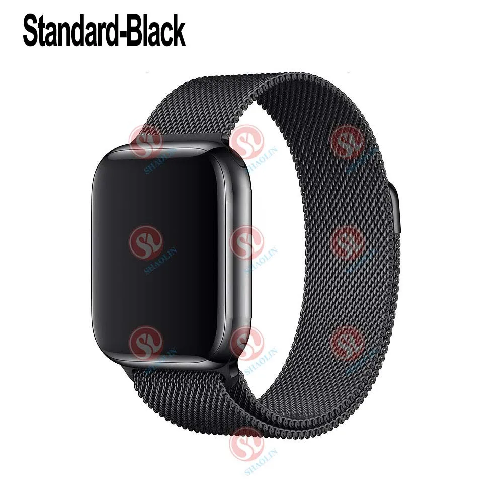 Смарт-часы с Bluetooth, 4, 42 мм, Смарт-часы, чехол для Apple Watch, iOS, iPhone 8 PLUS, XS, Xiaomi, Android, смартфон, не Apple watch - Цвет: Black