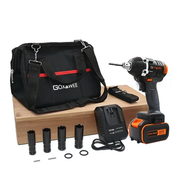 Online 20V Lithium Battery Brushless Impact Electric Wrench Max Torque 320N.m 4000mAh Cordless Socket Wrench Driver Power Tools