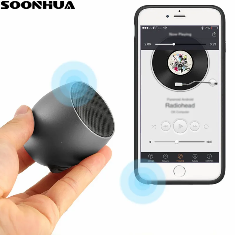 

Portable Mini Handy Bluetooth Wireless Super Bass Stereo Speaker Support TF Card With Mic For iPhone/Xiaomi/Samsung Column