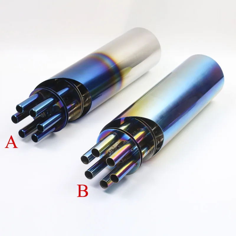 Universal Modified Motorcycle Exhaust Pipe Gatling Gun Style For Honda