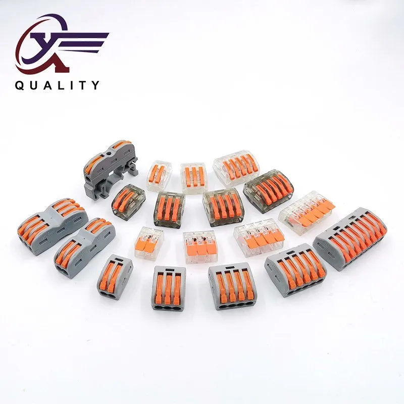

(30-50Pcs/Lot) WAGO type PCT 222 312 412 SPL-2 Mini Fast Wire Connectors,Universal Wiring Cable Connector,Push-In Terminal Block