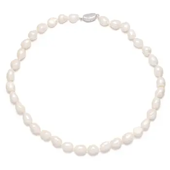 

Amazing Price AAAA High Quality Natural Freshwater Pearl Necklace for Women 2 colors 10-11mm Pearl Jewelry 45cm