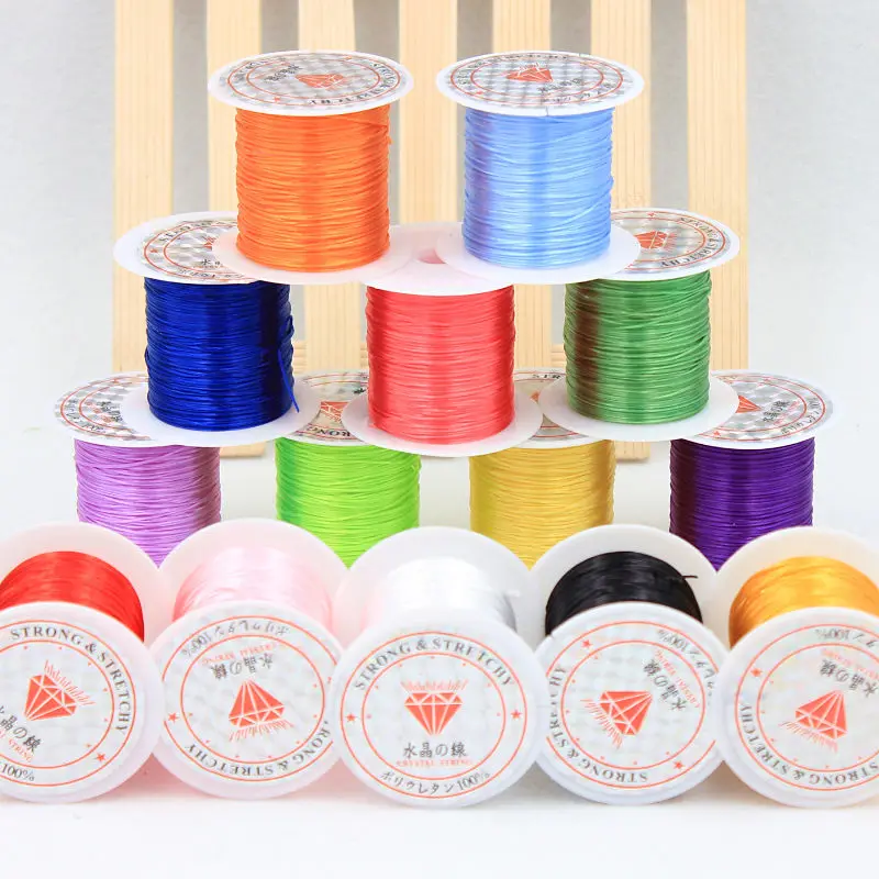 

8Yards/roll High elasticity Crystal line Rubber Nylon Cords/String Chinese Knot Cord DIY Bracelet Jewelry Findings