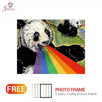 

5D DIY Full Square/Round Diamond Cute Animal Giant Panda Rainbow Diamond Embroidery Of Rhinestone Diamond Home Decor