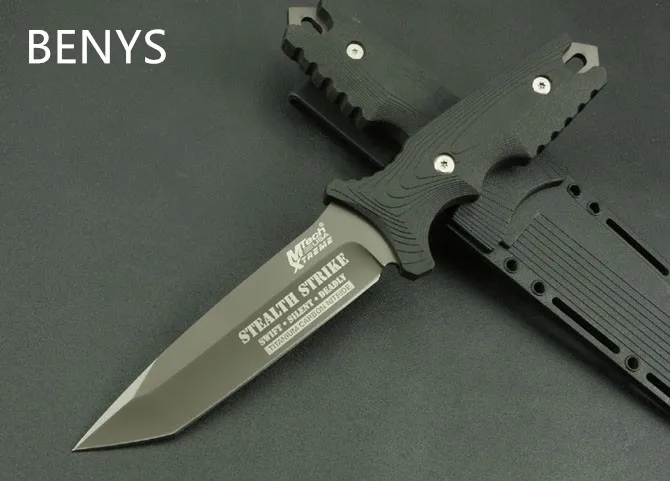 BENYS MTech США XTREME TY-8071 тактические фиксированные ножи, 5Cr13Mov Лезвие ABS Ручка Серый титановый охотничий нож, нож для выживания