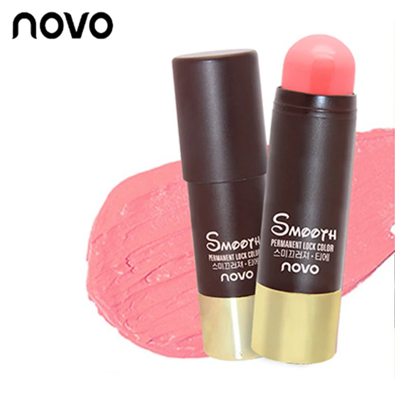 

NOVO Brand Multi-function Face Matte Blush Make-up stick Cream Stick Make Up Cheek Mineral Blusher Set Makeup