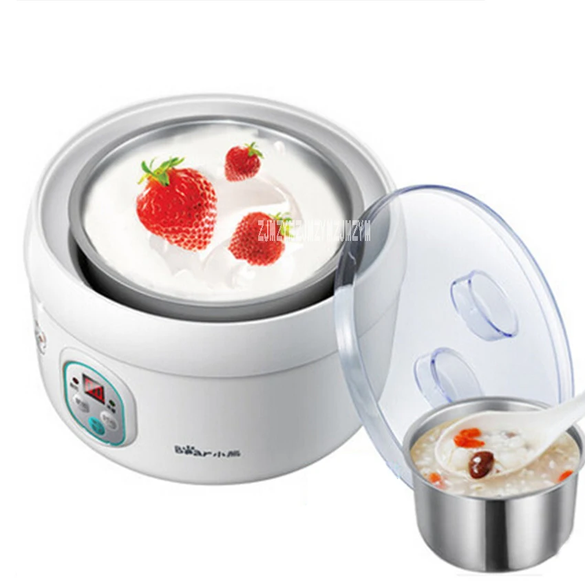 New Arrival SNJ-5361 yogurt machine home automatic sub-cup stainless steel liner brewed rice wine machine 1L 220-240V 20W Hot