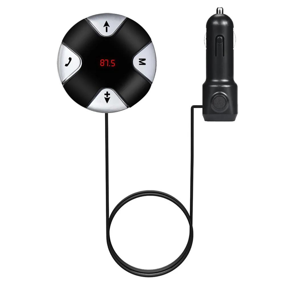 

Car Kit Wireless Bluetooth FM Transmitter MP3 Player USB LCD Remote Handsfree Support U Disk TF for iPhone XR X Android #E03