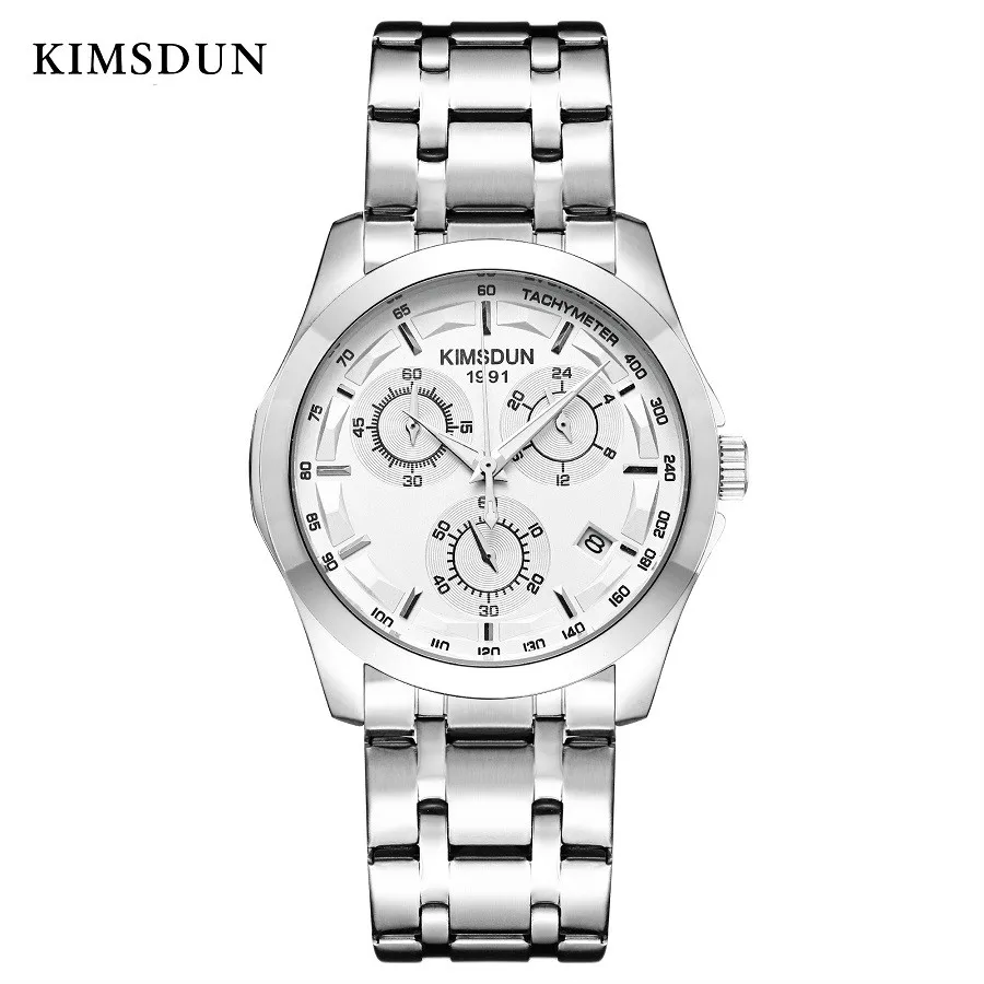

KIMSDUN Watch Men Fashion Sport Quartz Clock Mens Watches Brand Luxury Full Steel Business Waterproof Watch Relogio Masculino