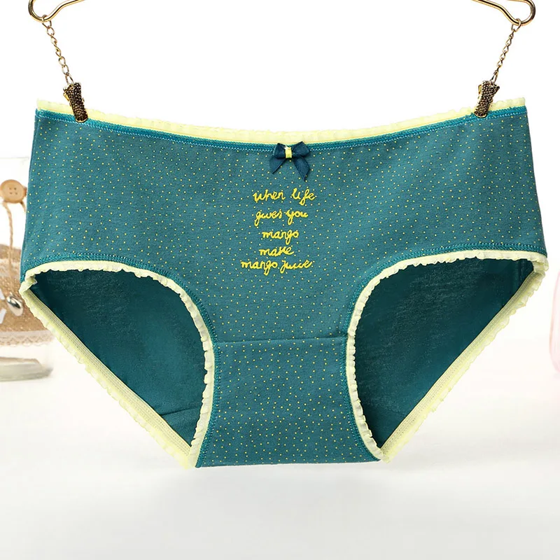 CherLemon 5 шт./лот Для женщин дышащие хлопковые трусы Симпатичные Pattern ананас Hipster Brief