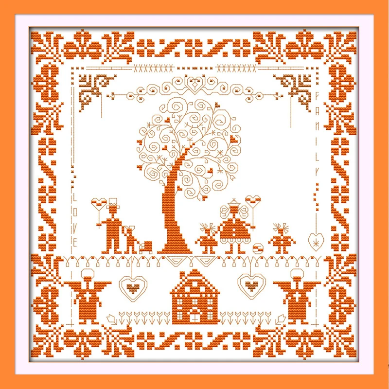 

Joy Sunday,Happy tree,cross stitch embroidery set,cross stitch pattern,embroidery patterns,Needlework counted cross-stitch kit