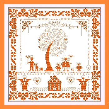 

Joy Sunday,Happy tree,cross stitch embroidery set,cross stitch pattern,embroidery patterns,Needlework counted cross-stitch kit