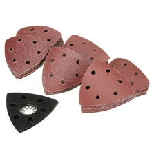 100 шт. 60/80/120/180/240# Грит шлифование наждачной бумагой листы Бумага с шлифовальный станок шлифовальная плита 90*90 мм для полировки автомобиля набор инструментов челнока